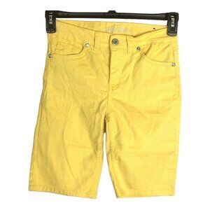 Miss Pink Girls Knee High  Shorts Color Yellow Size 14  Sku 1029